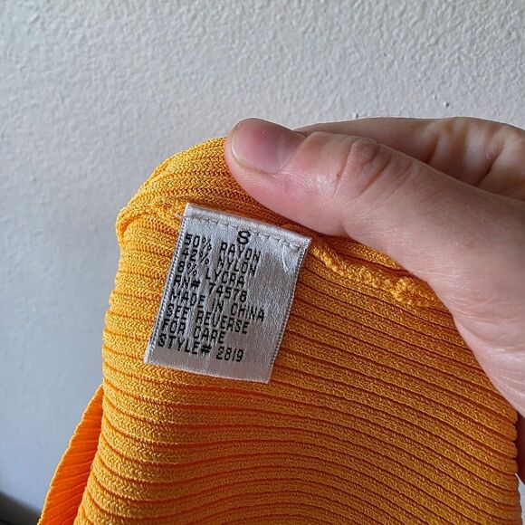 Vintage Cache Orange Beaded Neckline Tank Top Small - Picture 4 of 5